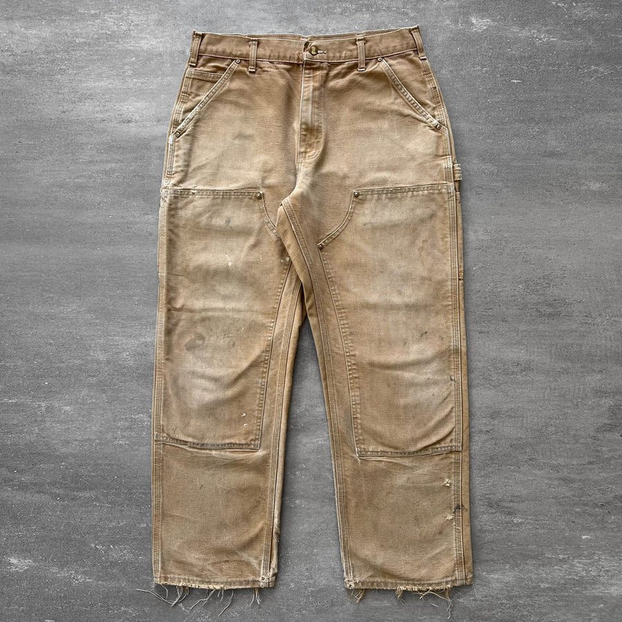 1990s Carhartt Double Knees Faded Brown 32