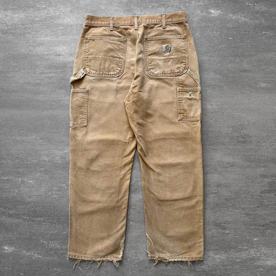 1990s Carhartt Double Knees Faded Brown 32