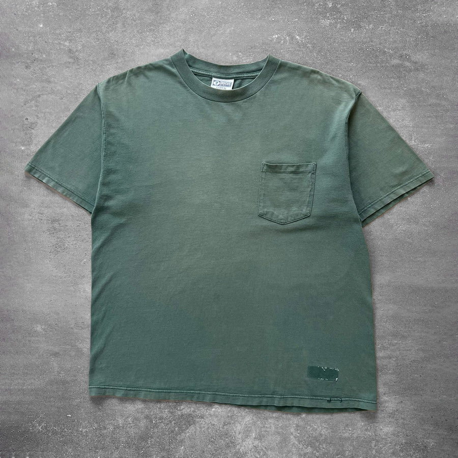 1990s Discus Faded Green Pocket Tee