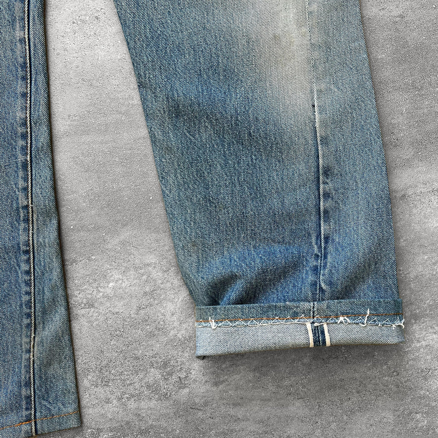1970s Levi's 501 Jeans Selvedge Repaired 33
