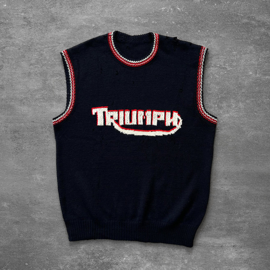 1960s Triumph Motorcycle Sweater Vest