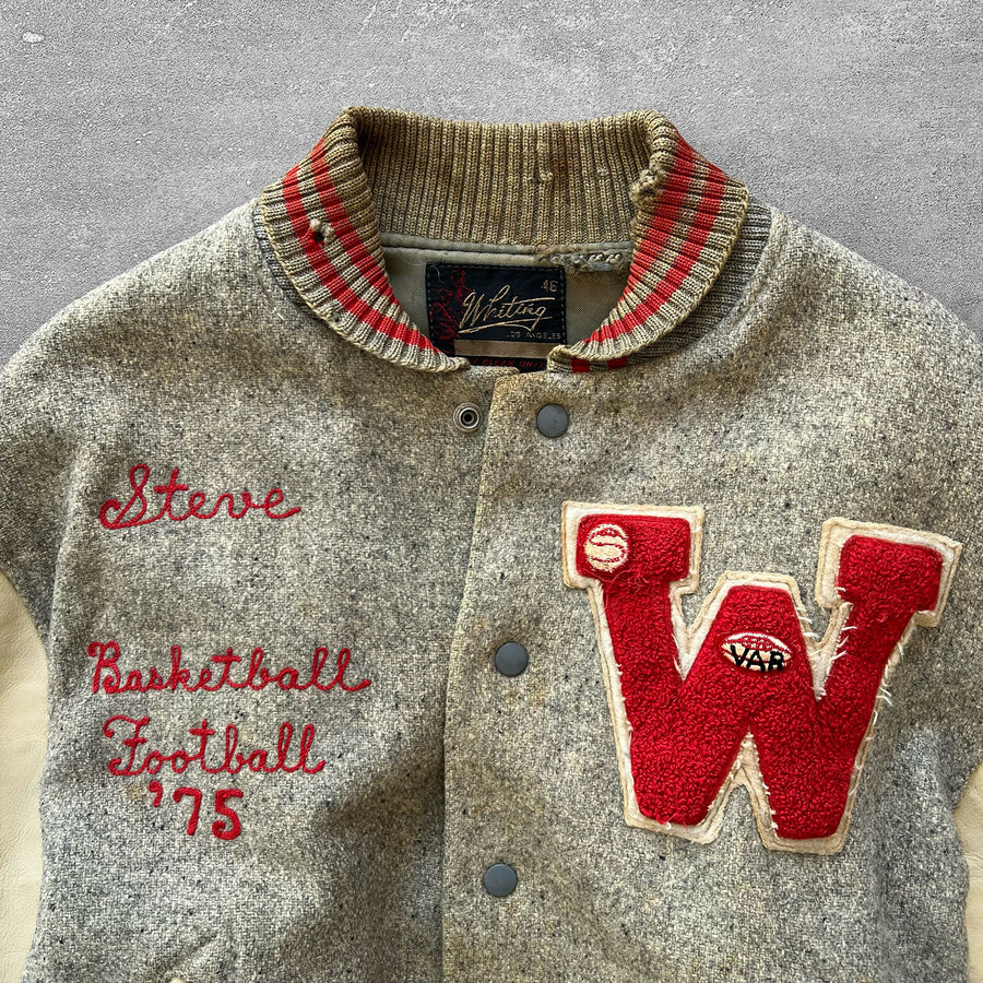 1970s 'W' Varsity Chain Stitch Jacket