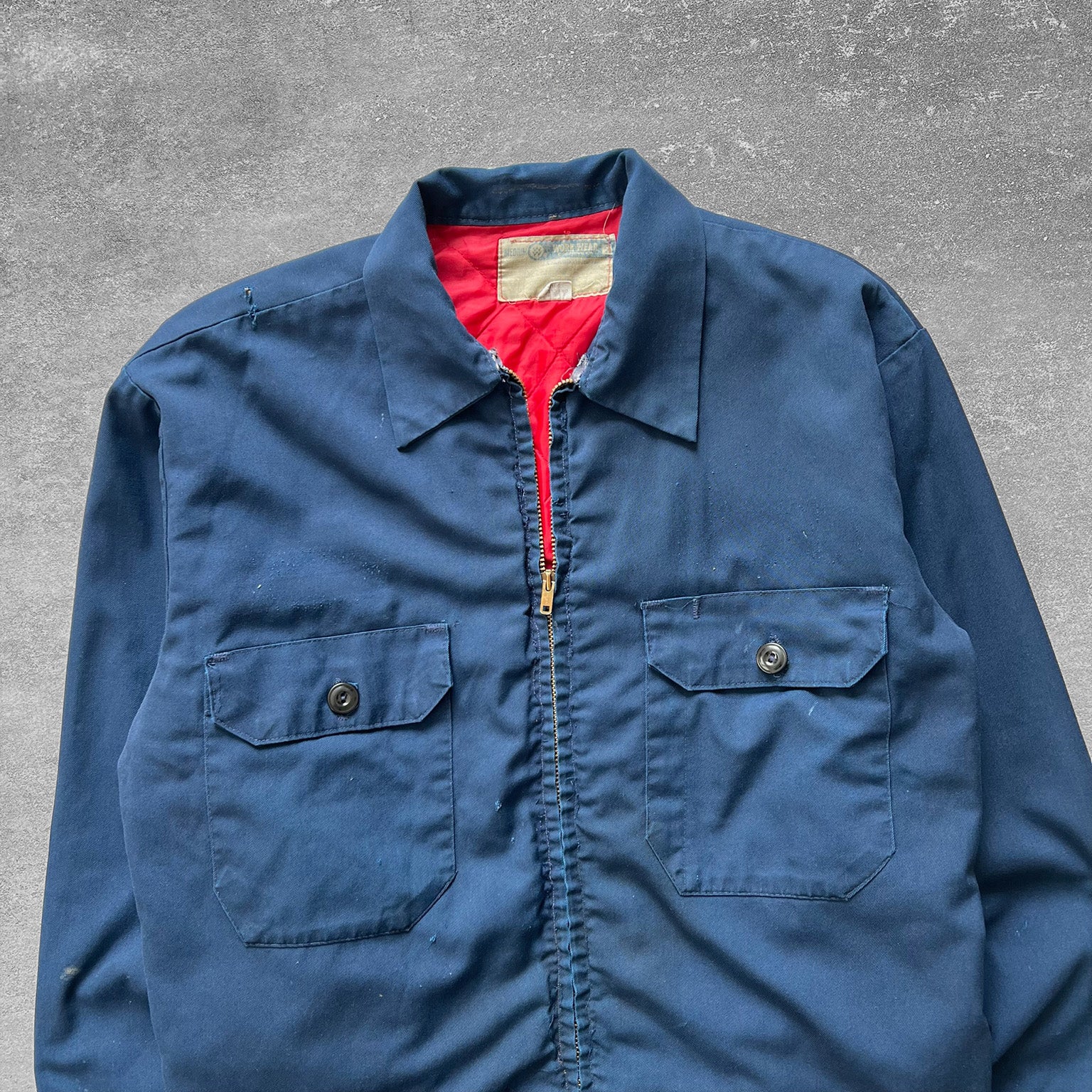 1970s Two Pocket Work Jacket Navy Blue – Ametora