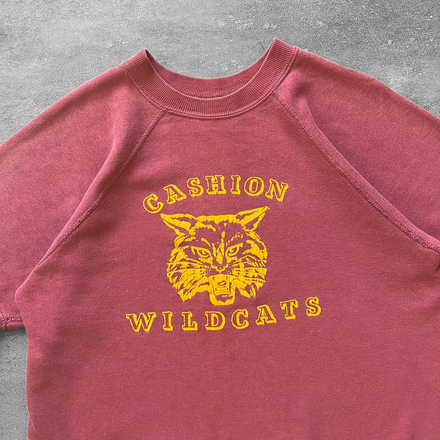 1960s Cashion Wildcats Short Sleeve Sweatshirt