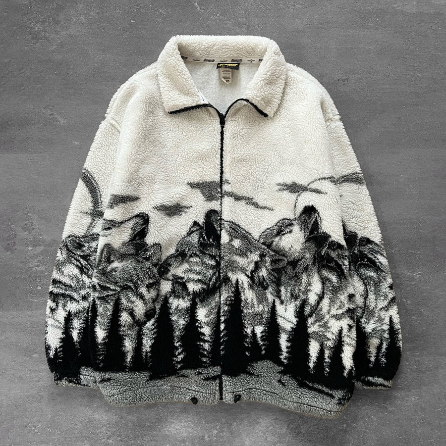 1990s Wolf Fleece Jacket