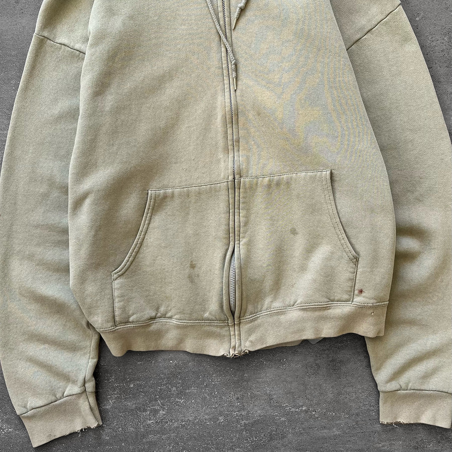 1990s Cheetah Sand Zip Hoodie