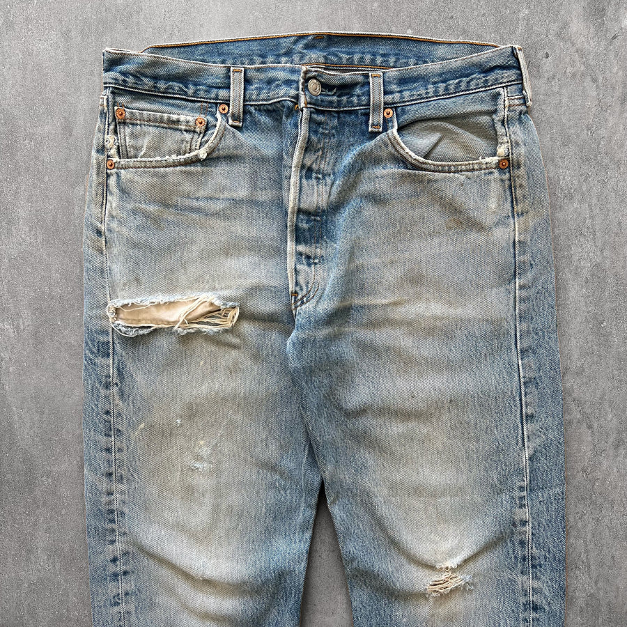 1990s Levi's 501 Jeans Thrashed 34 x 29