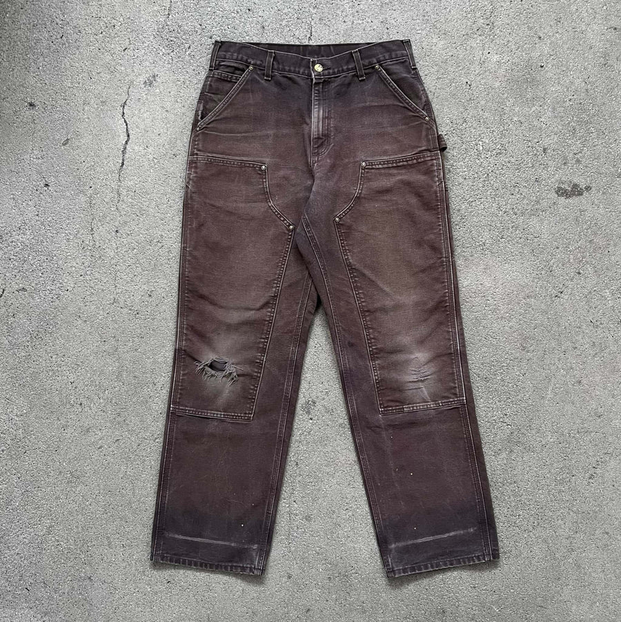 Vintage Carhartt Double Knees Faded Brown 32 x 32