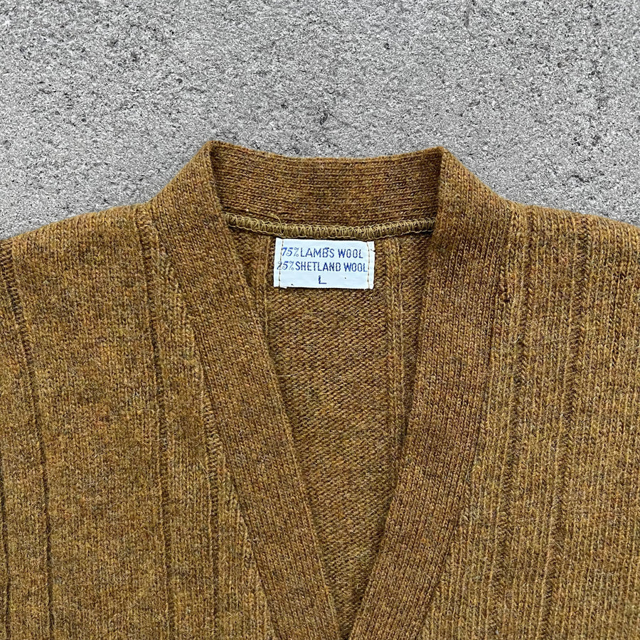1970s Lambs Wool Sweater Vest Orange/Brown