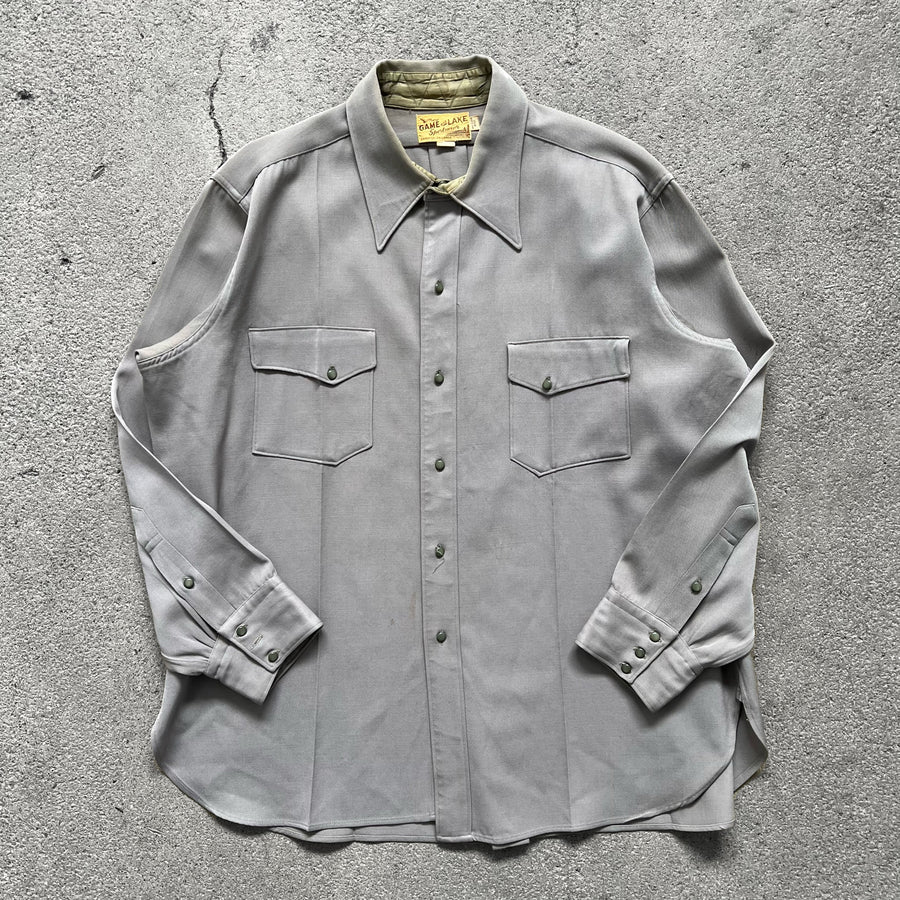 1950s Gabardine Shirt Gray