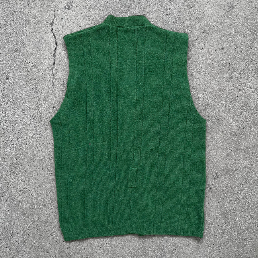 1970s Lambs Wool Sweater Vest Green