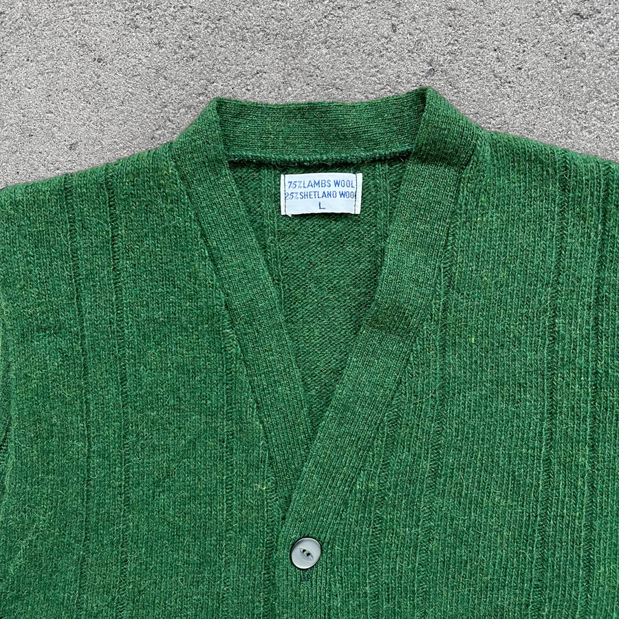 1970s Lambs Wool Sweater Vest Green
