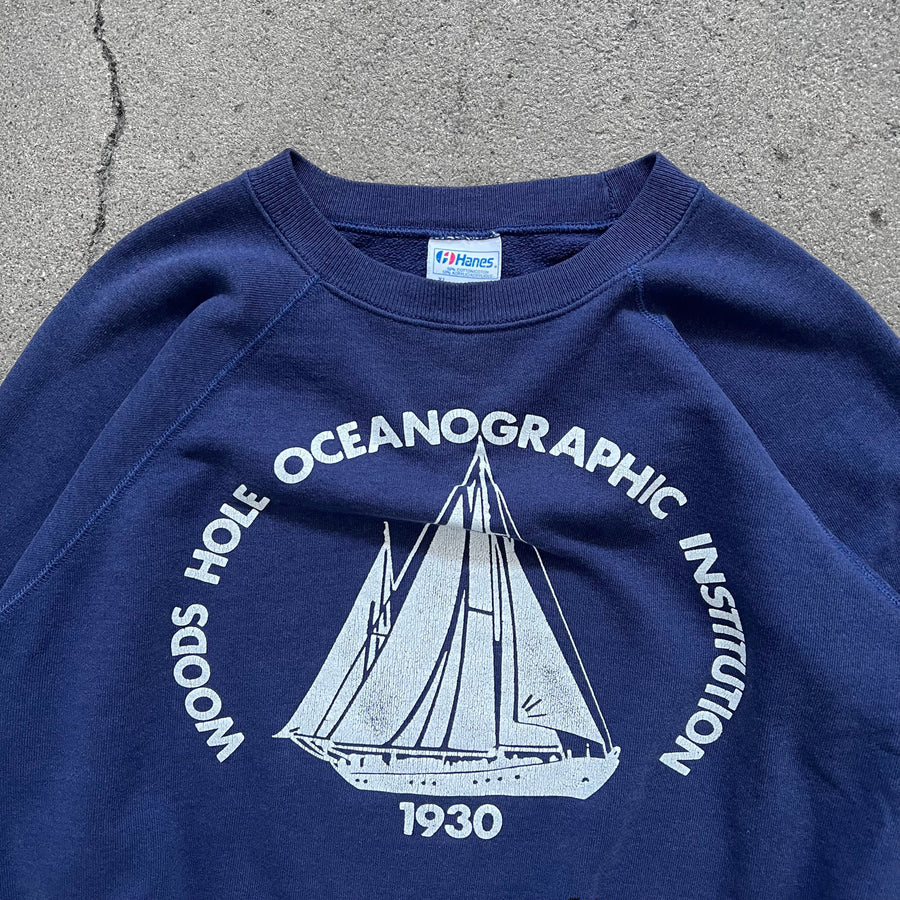 1980s Hanes Oceanographic Institution Raglan Sweatshirt