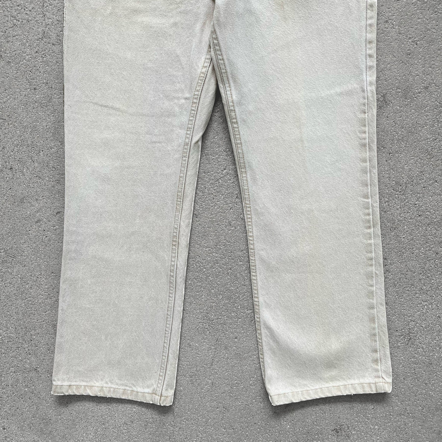 1990s Levi's Orange Tab 517 Jeans Cream 33 x 27