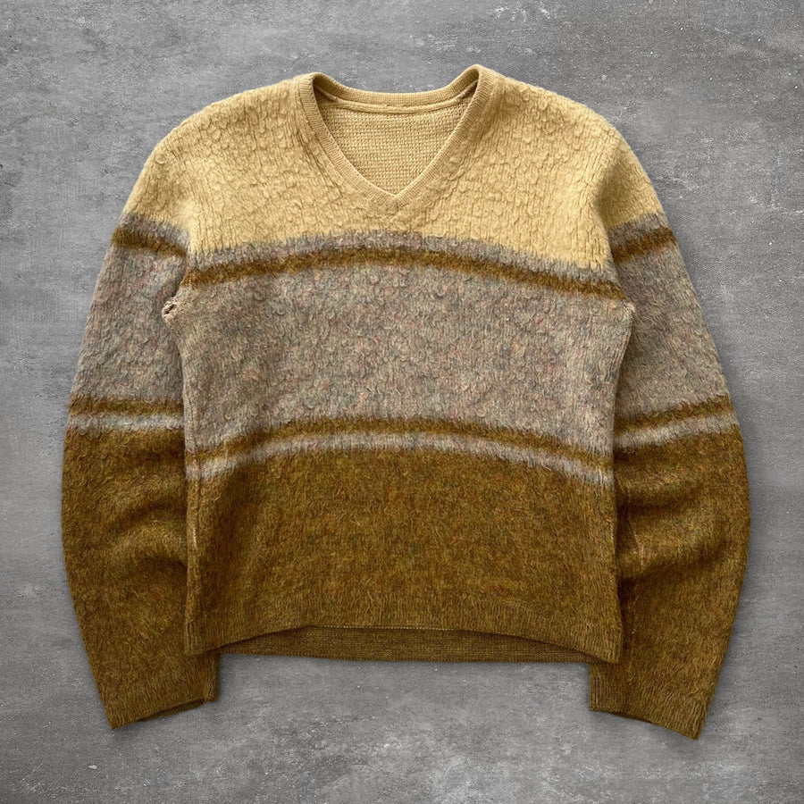 1970s Mohair Brown/Mustard Sweater