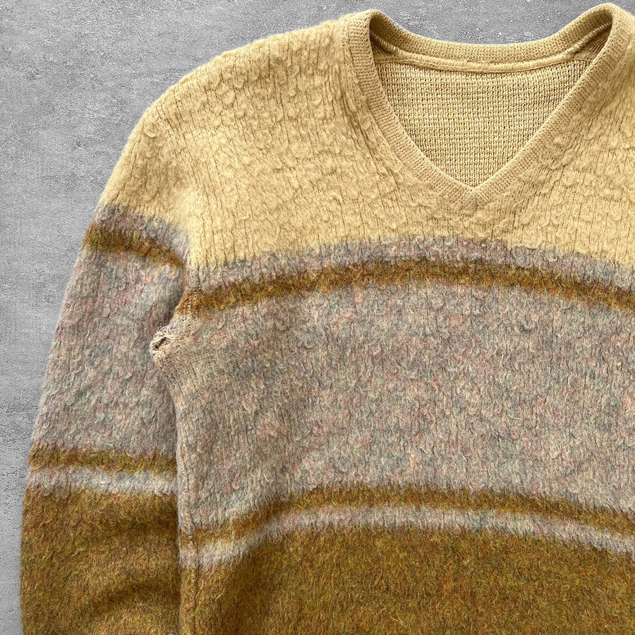 1970s Mohair Brown/Mustard Sweater