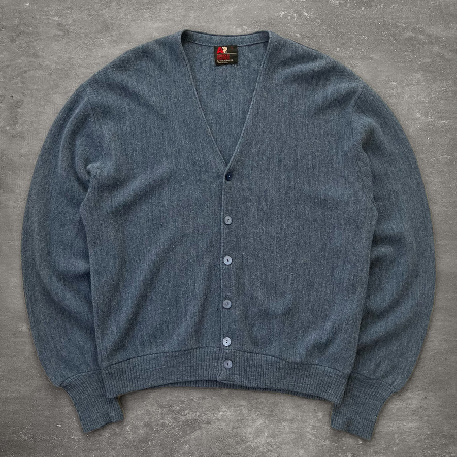 1970s Arnold Palmer Blue Cardigan Sweater