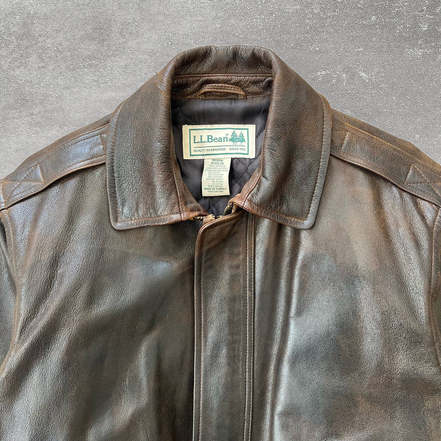 1990s LL Bean A2 Leather Jacket