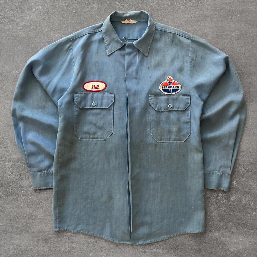 1940s Standard Oil Gabardine Uniform Shirt
