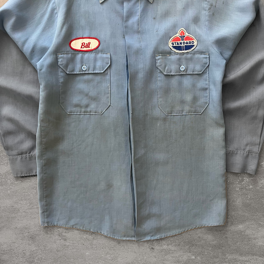 1940s Standard Oil Gabardine Uniform Shirt