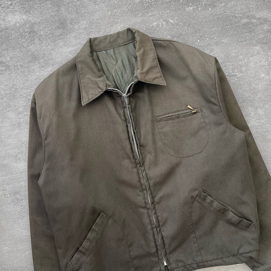 1960s Brown Gray Work Jacket