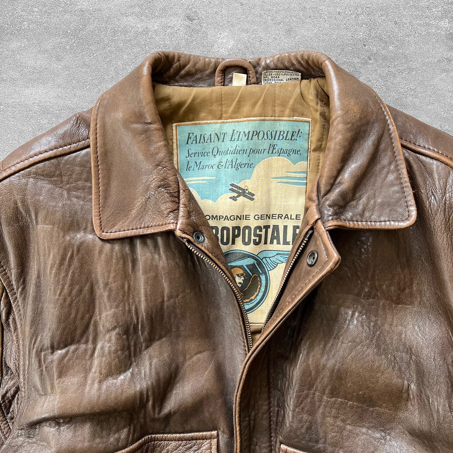 1980s Aeropostale A-2 Leather Bomber Jacket – Ametora