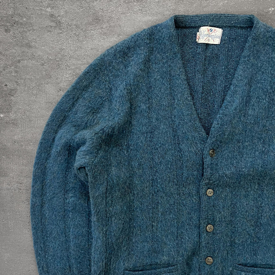 1960s Norweigan Mohair Cardigan Sweater