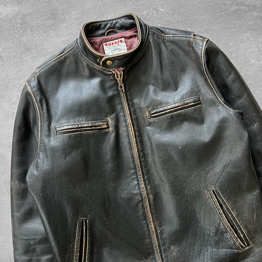1990s Roamer Cafe Racer Leather Jacket