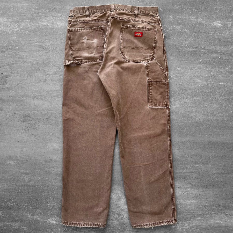 1990s Dickies Work Pants Faded Brown 35 x 31