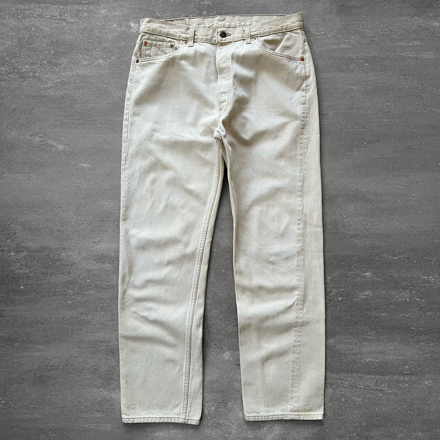 1990s Levi's 501 Jeans Cream 33