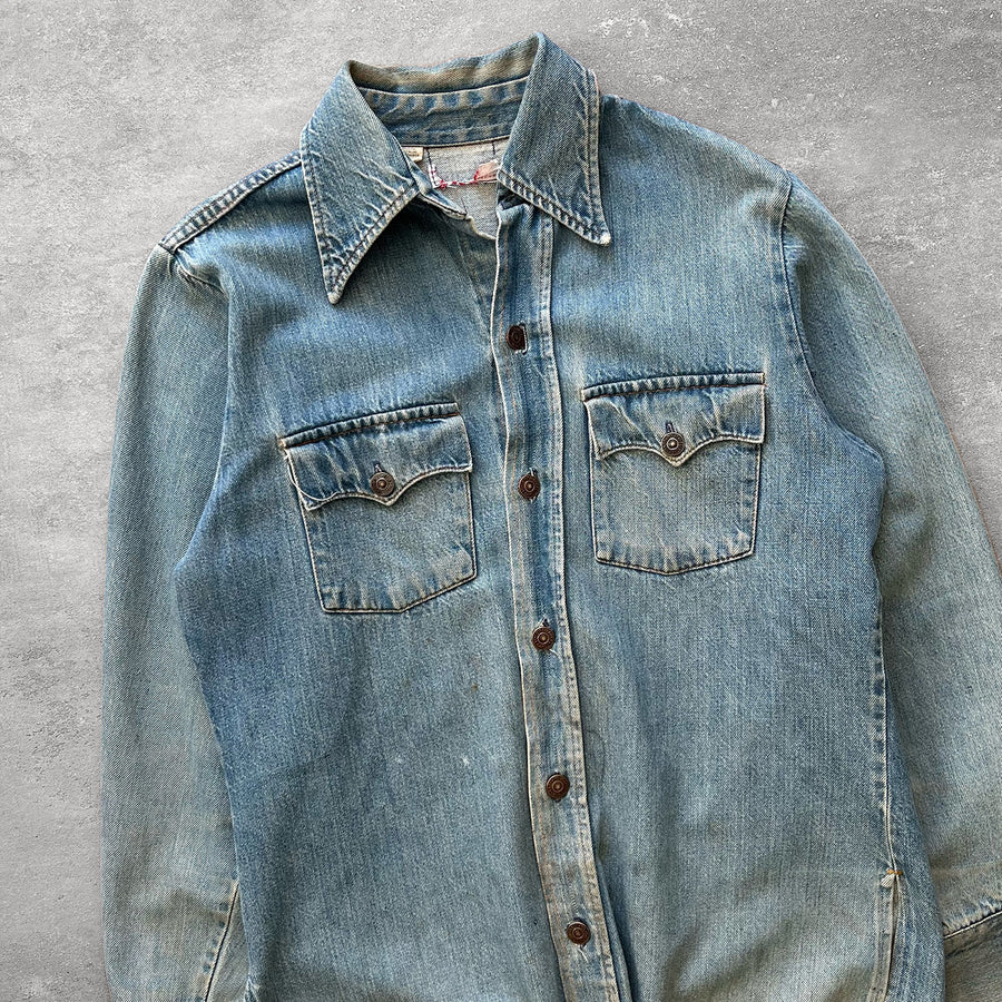 1970s Levi's Denim Western Shirt