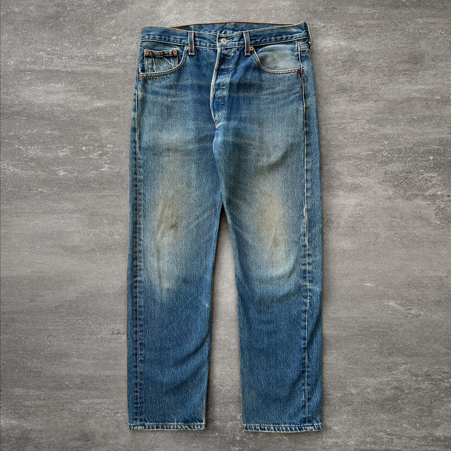1990s Levi's 501xx Jeans Dirty Wash 33 x 30