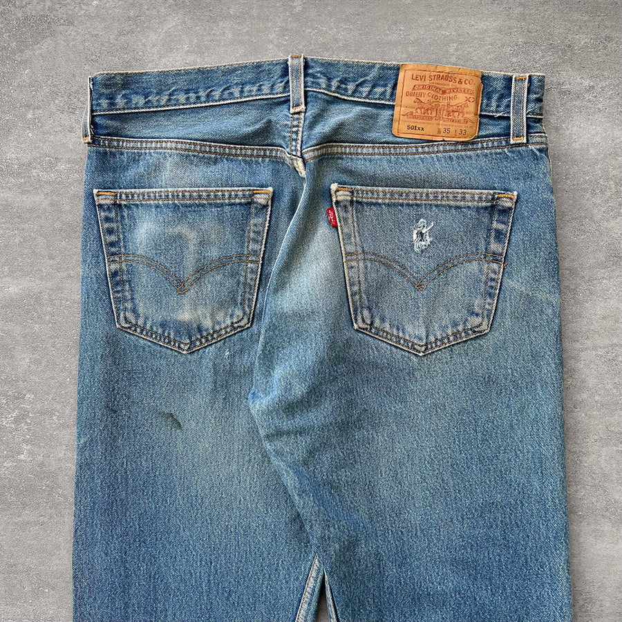 1990s Levi's 501xx Jeans Dirty Wash 33 x 30
