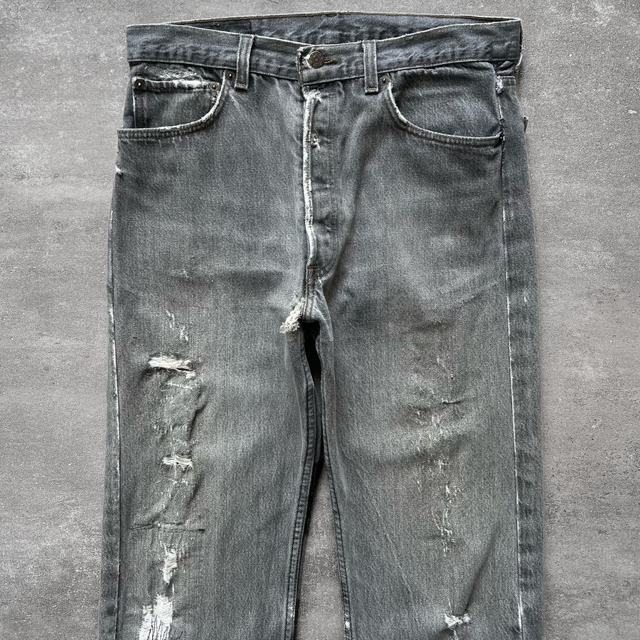 1990s Levi's 501 Jeans Gray Distressed 31