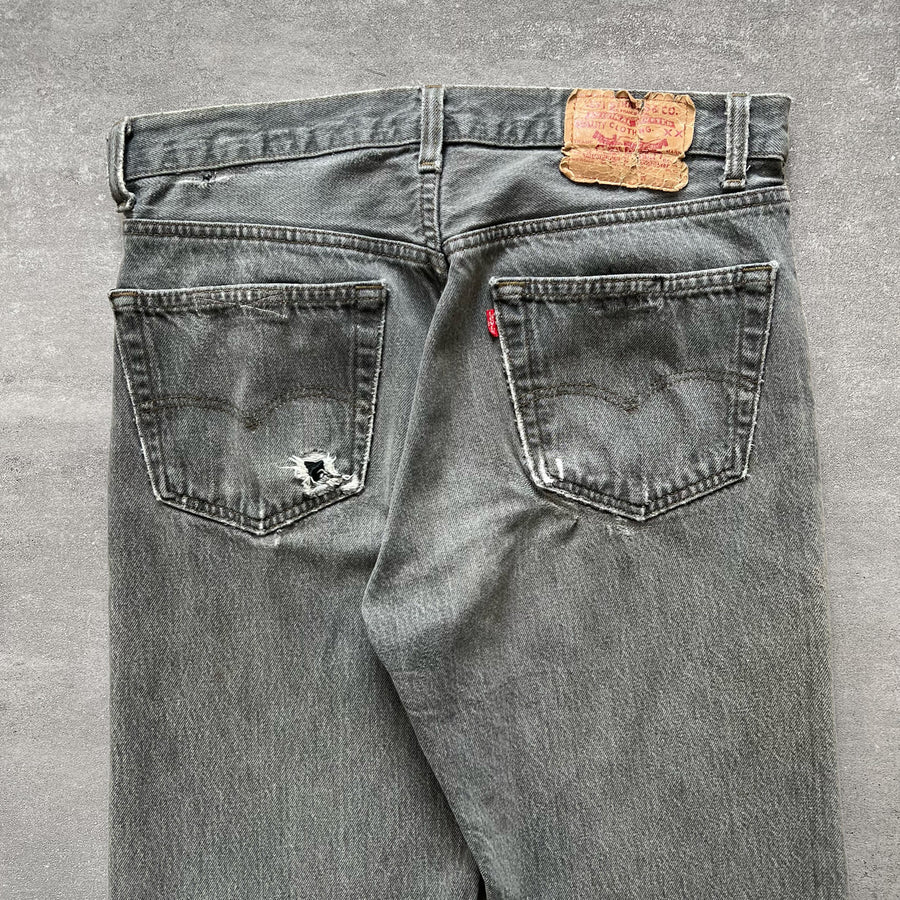 1990s Levi's 501 Jeans Gray Distressed 31