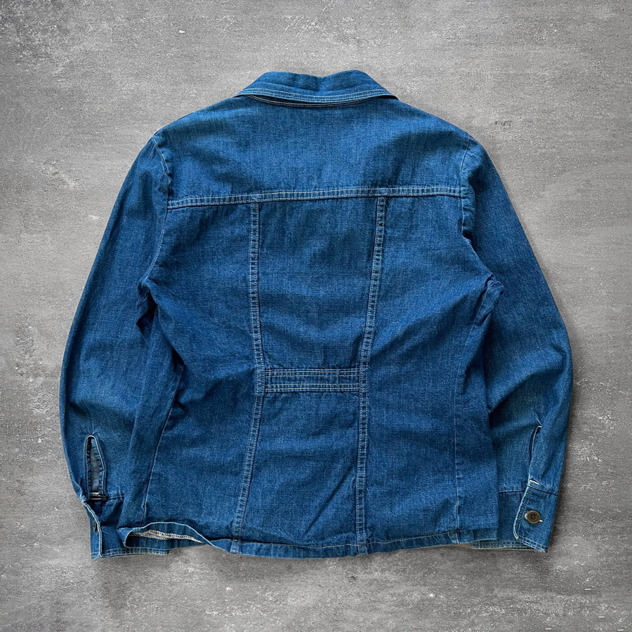 1980s JC Penney Denim Contrast Stitch Shirt