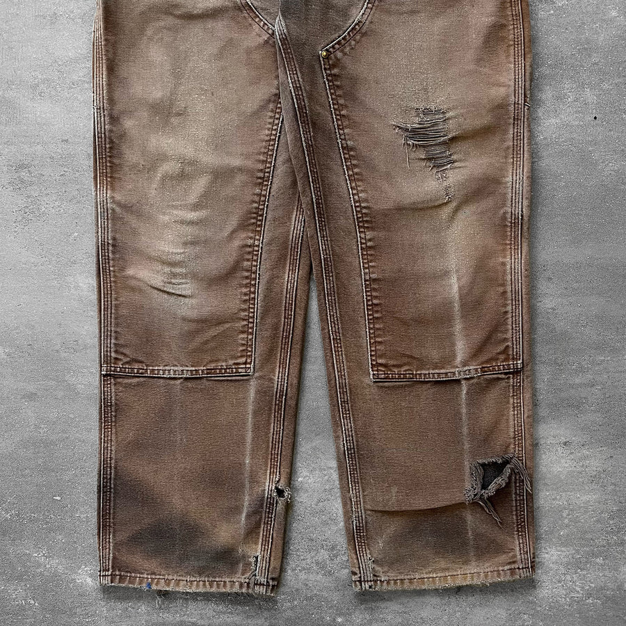 2000s Carhartt Double Knees Faded Brown 33