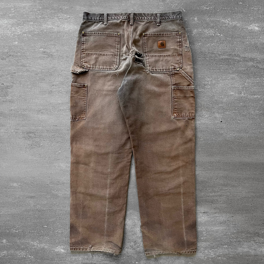 2000s Carhartt Double Knees Faded Brown 33