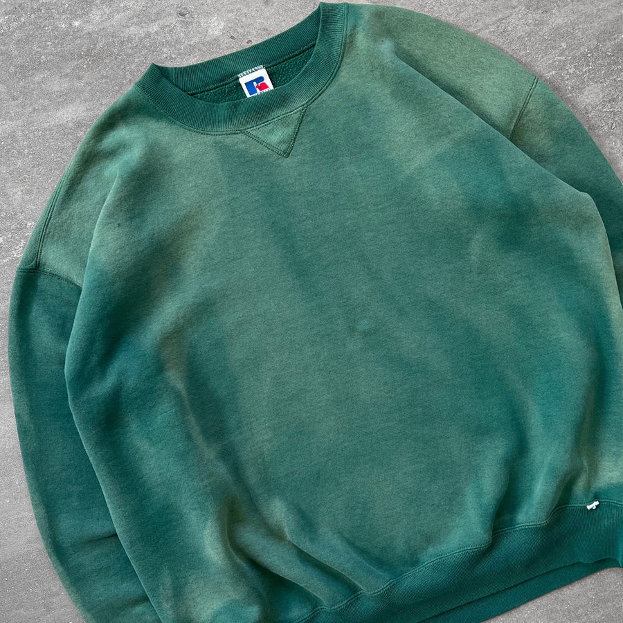 1990s Russell Crewneck Faded Green
