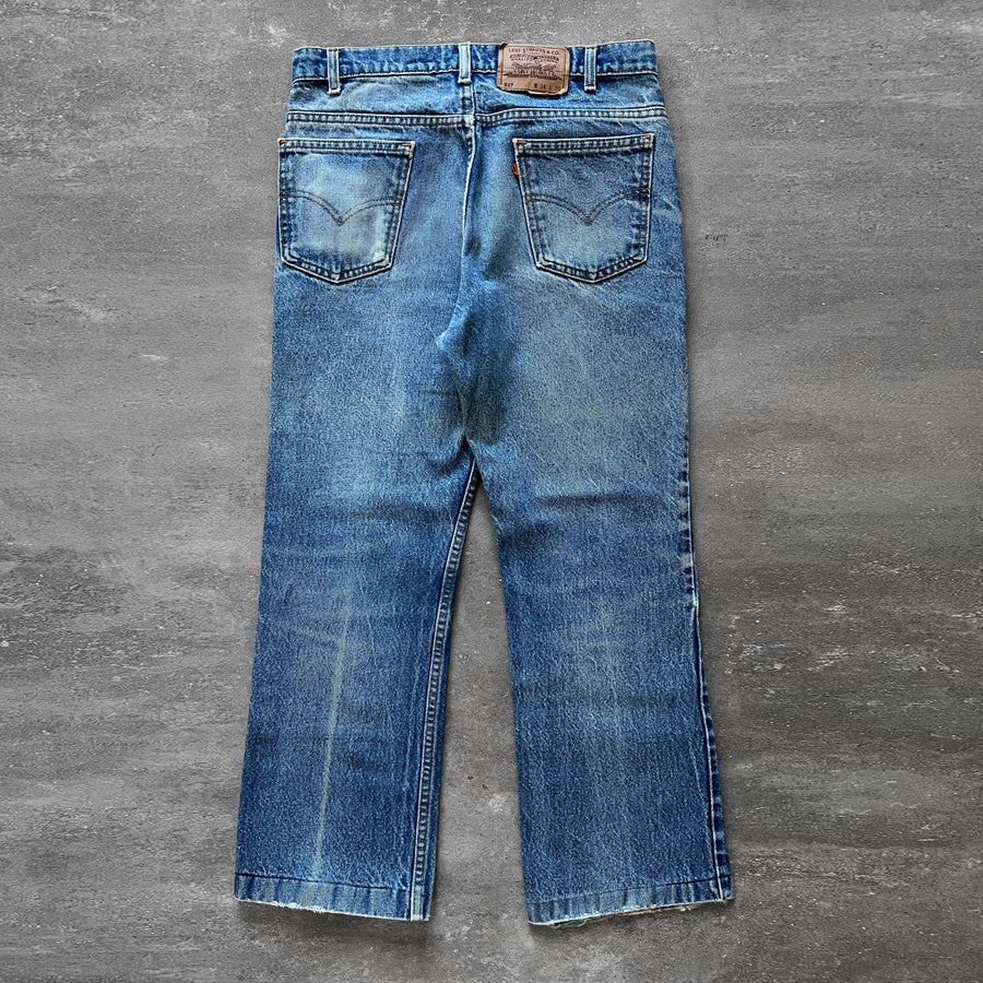 1990s Levi's 517 Orange Tab Jeans 32 x 28