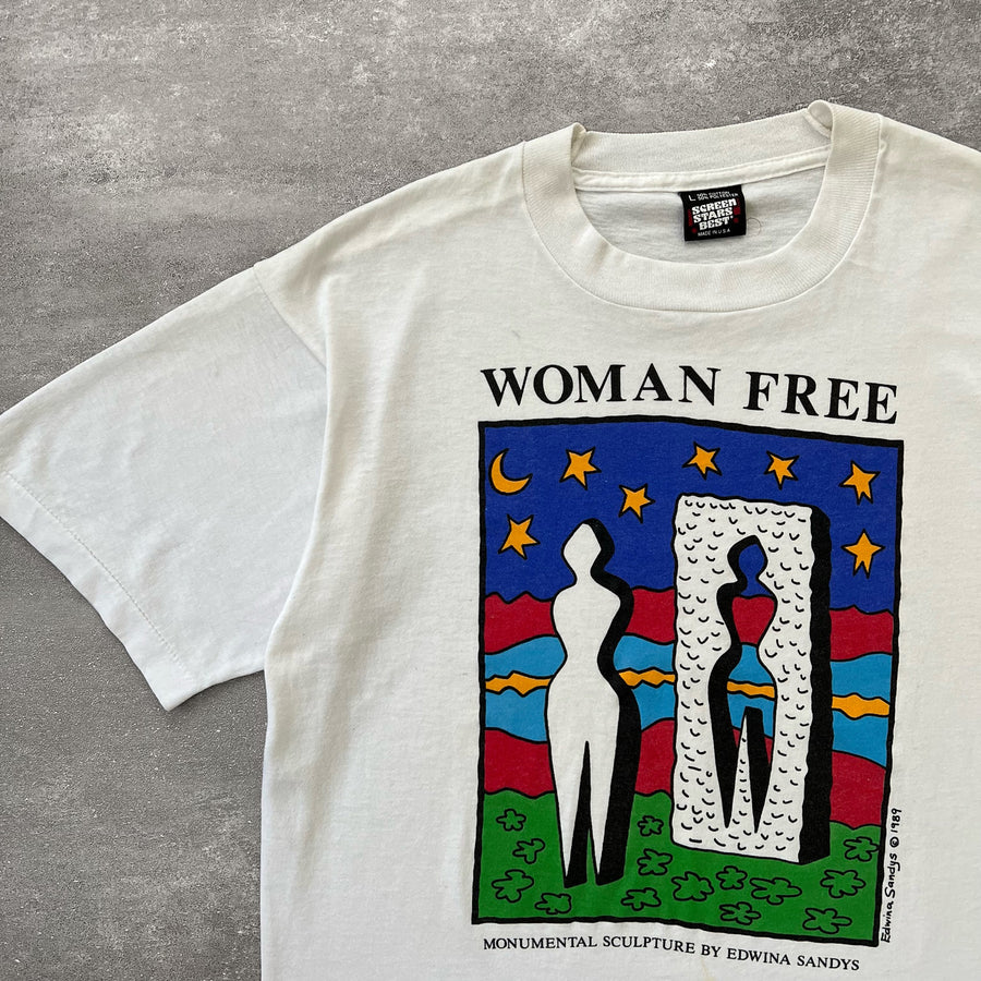 1989 Screen Stars 'Woman Free' Tee