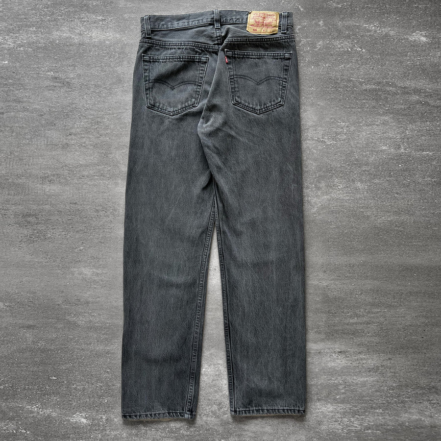1990s Levi's 501 Jeans Faded Black 31 x 30