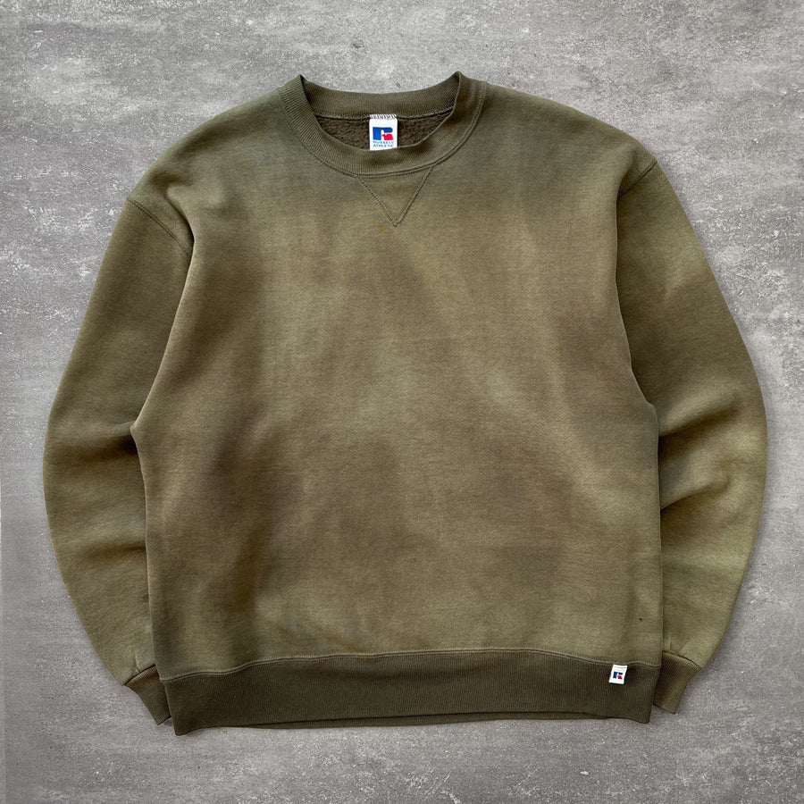 1990s Russell Crewneck Faded Olive