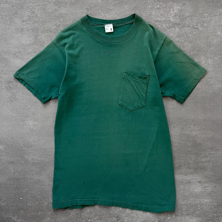 1980s Towncraft Pocket Tee Faded Green
