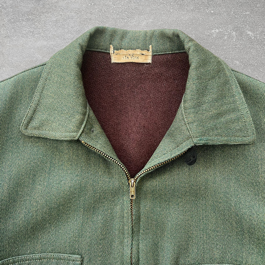 1940s Green Riding Jacket Talon Zipper