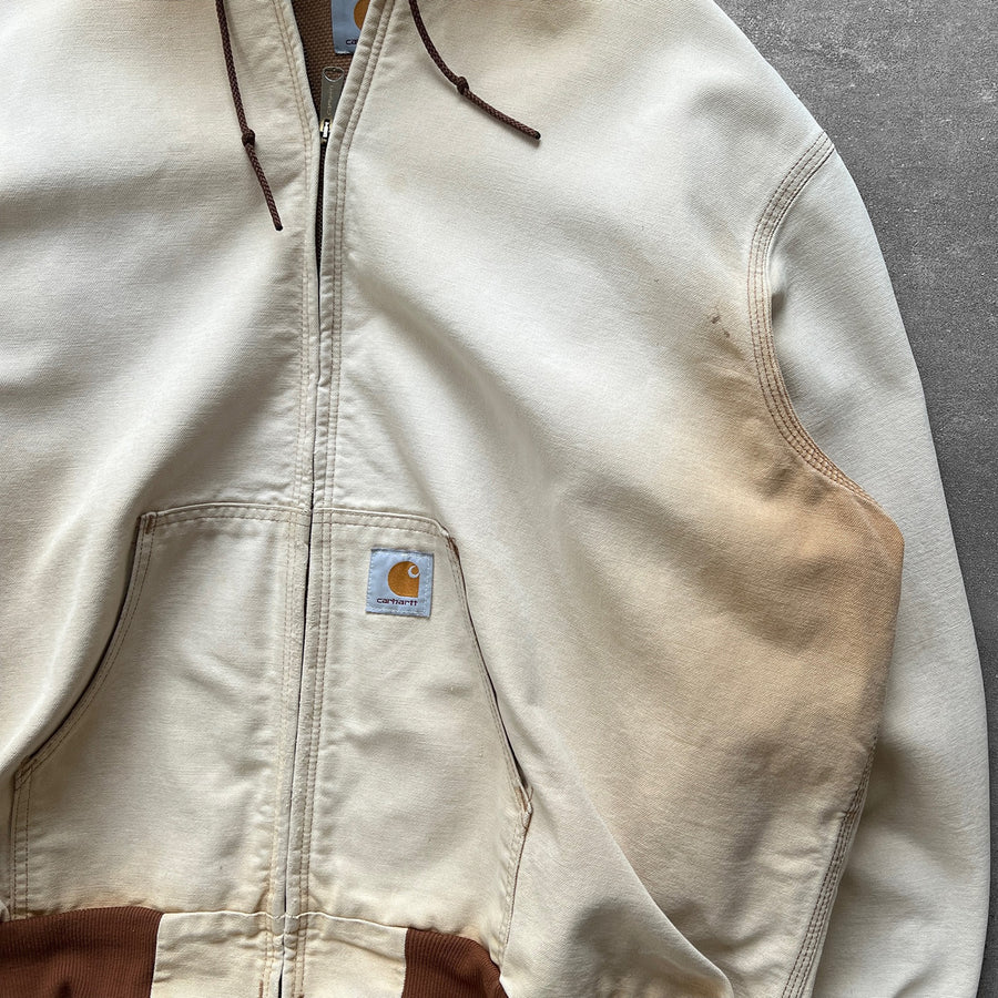 1990s Carhartt Duck Jacket Sun Faded Tan