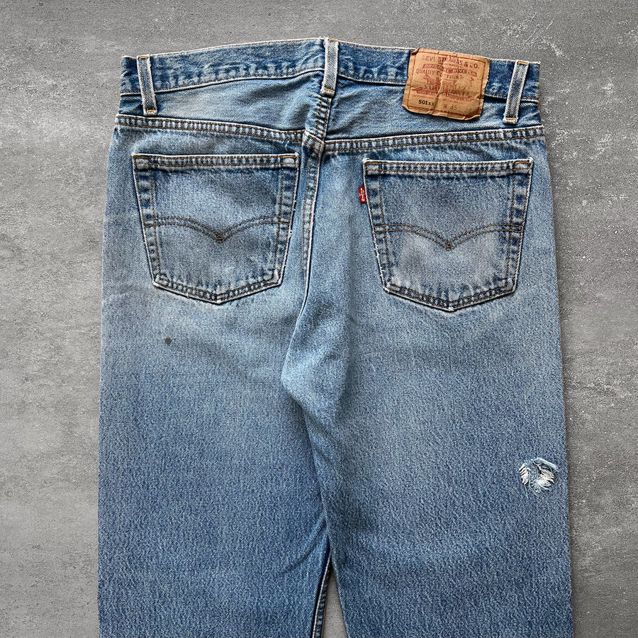 1990s Levi's 501xx Jeans Dirty Wash 32 x 30