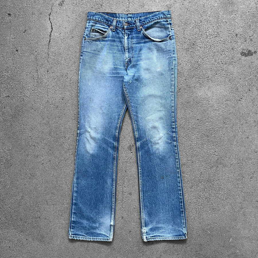 1990s Levi's 517 Orange Tab Jeans Repaired 31 x 32