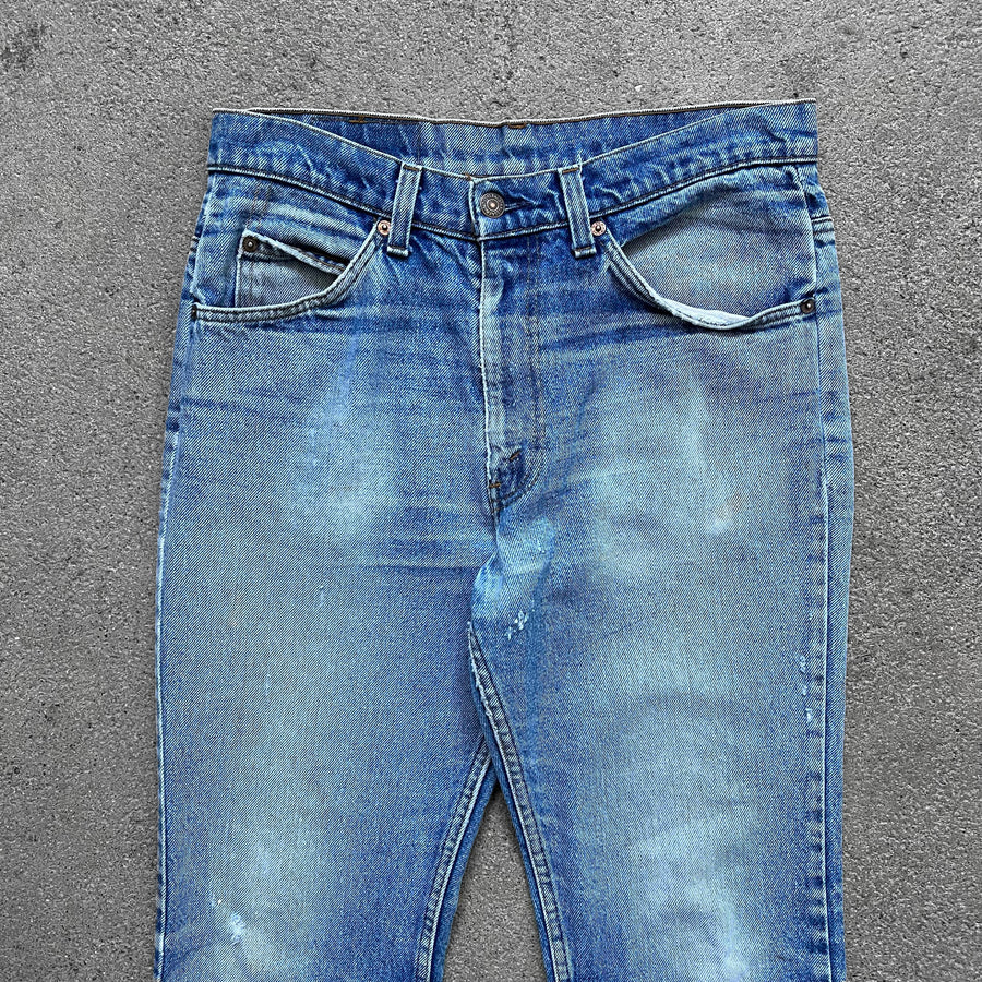 1990s Levi's 517 Orange Tab Jeans Repaired 31 x 32