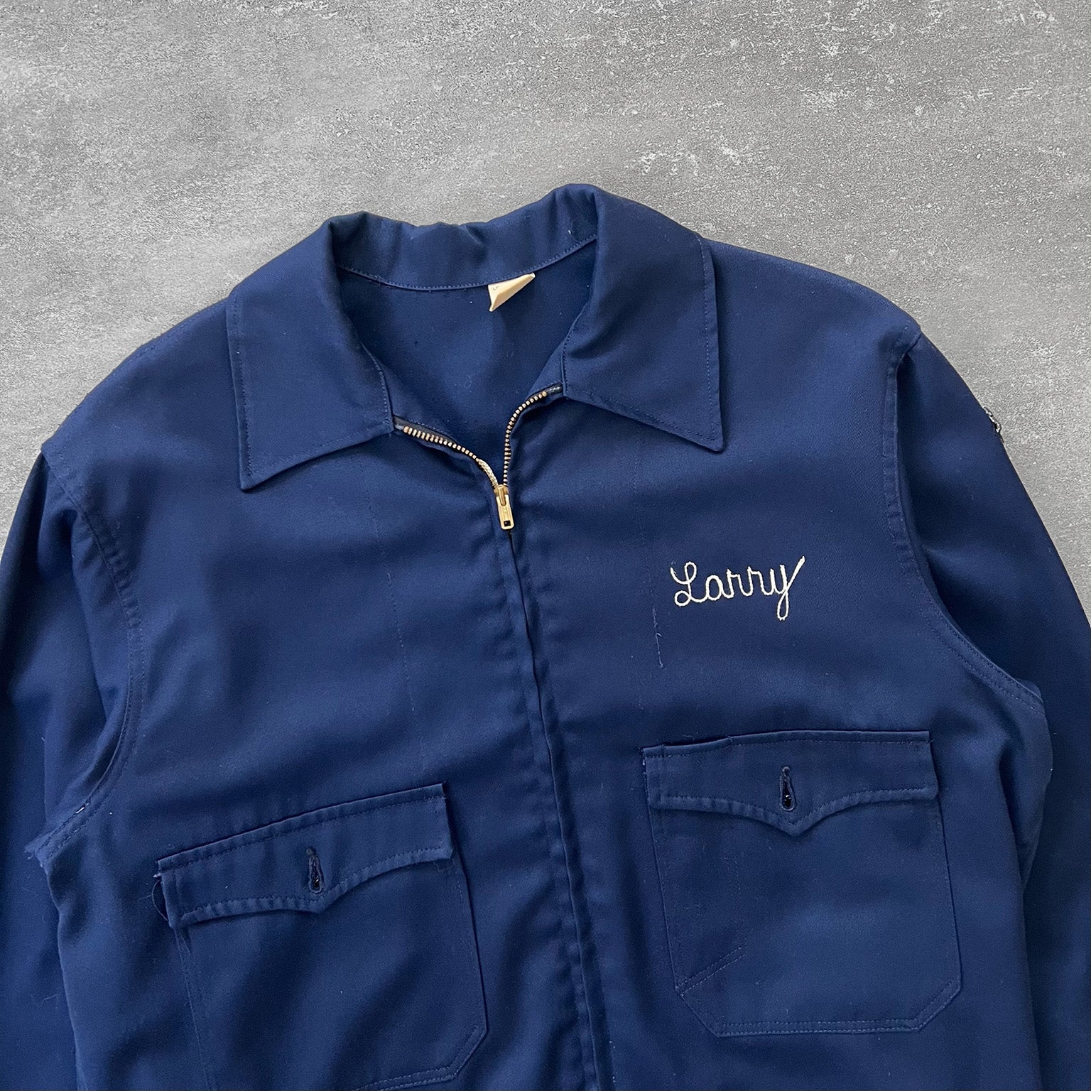 50s topps work jacket チェーンステッチ　紺　ミント larry5_4100x.jpg?v=1672891187